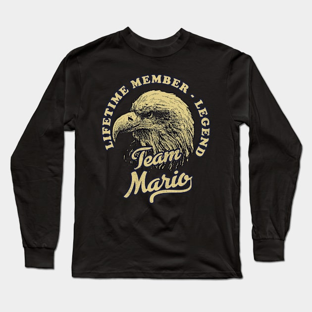 Mario Name - Lifetime Member Legend - Eagle Long Sleeve T-Shirt by Stacy Peters Art